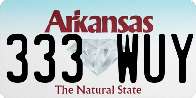 AR license plate 333WUY