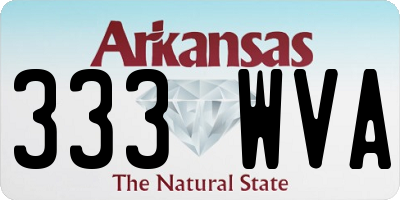 AR license plate 333WVA