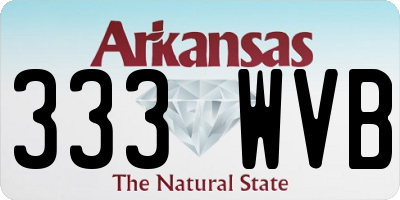 AR license plate 333WVB