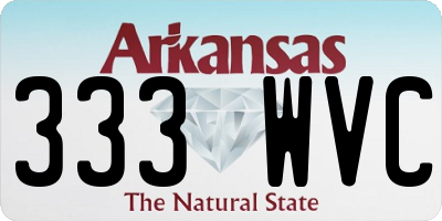 AR license plate 333WVC