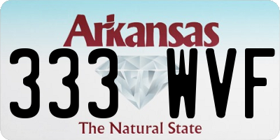 AR license plate 333WVF