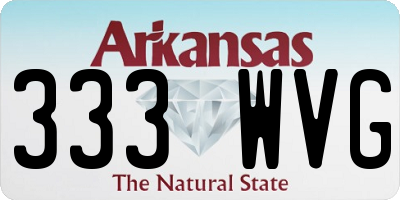 AR license plate 333WVG