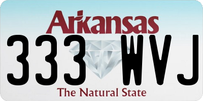 AR license plate 333WVJ