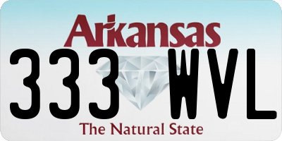 AR license plate 333WVL
