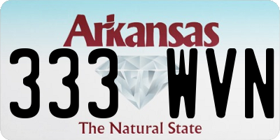 AR license plate 333WVN