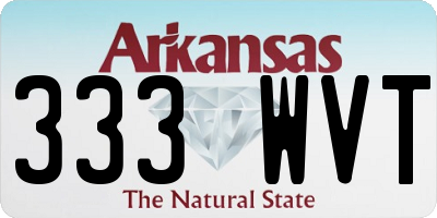 AR license plate 333WVT