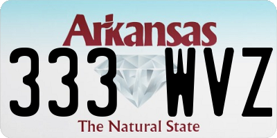 AR license plate 333WVZ