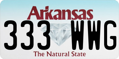 AR license plate 333WWG