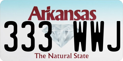 AR license plate 333WWJ