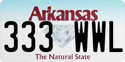 AR license plate 333WWL