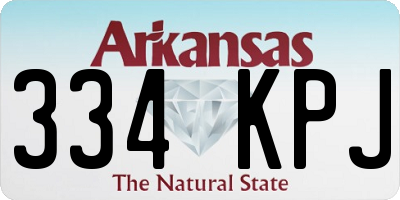 AR license plate 334KPJ