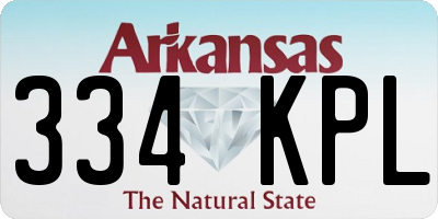 AR license plate 334KPL