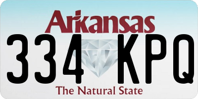 AR license plate 334KPQ