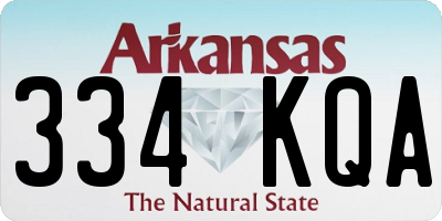 AR license plate 334KQA