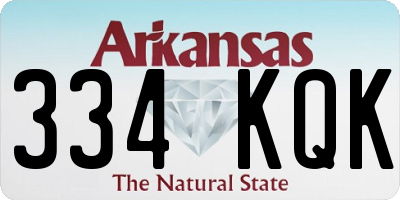 AR license plate 334KQK
