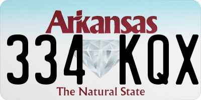 AR license plate 334KQX