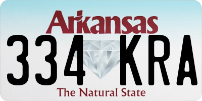 AR license plate 334KRA