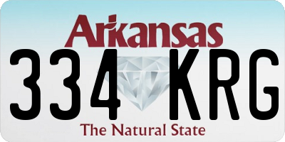 AR license plate 334KRG