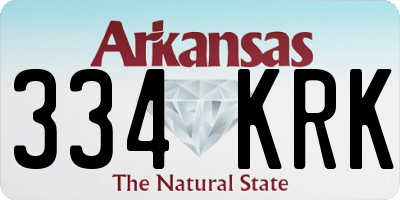 AR license plate 334KRK