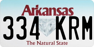 AR license plate 334KRM