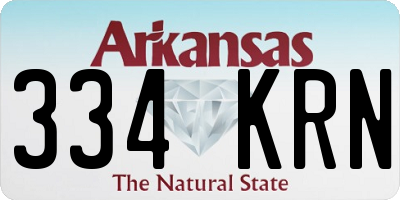 AR license plate 334KRN