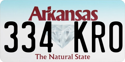AR license plate 334KRO