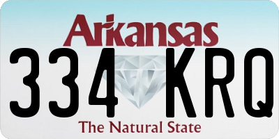 AR license plate 334KRQ