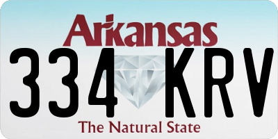 AR license plate 334KRV