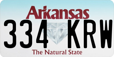 AR license plate 334KRW