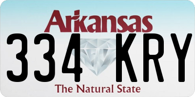 AR license plate 334KRY