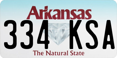 AR license plate 334KSA