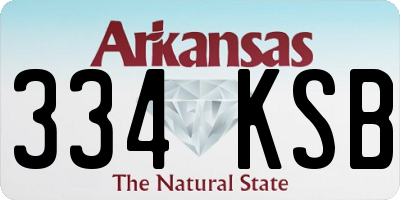 AR license plate 334KSB