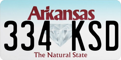 AR license plate 334KSD