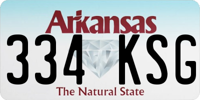 AR license plate 334KSG