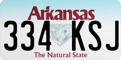 AR license plate 334KSJ