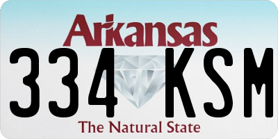 AR license plate 334KSM