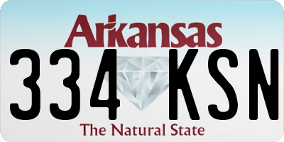 AR license plate 334KSN