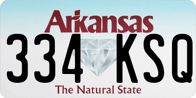 AR license plate 334KSQ