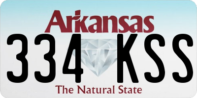 AR license plate 334KSS