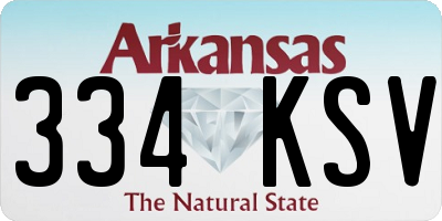 AR license plate 334KSV