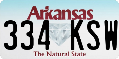 AR license plate 334KSW