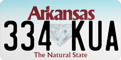 AR license plate 334KUA