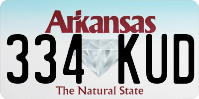 AR license plate 334KUD
