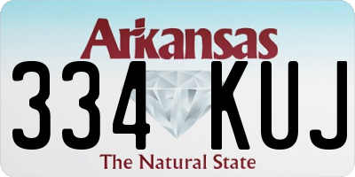 AR license plate 334KUJ