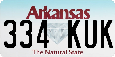 AR license plate 334KUK
