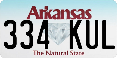 AR license plate 334KUL
