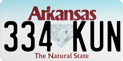 AR license plate 334KUN