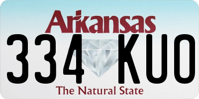 AR license plate 334KUO