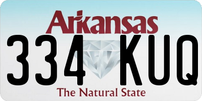 AR license plate 334KUQ