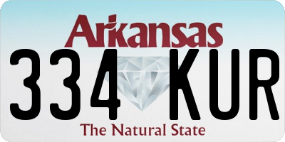 AR license plate 334KUR